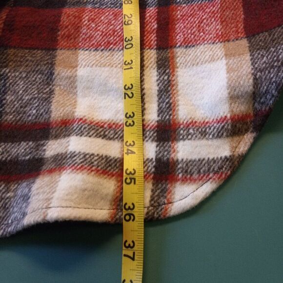 Maurices Lg Long Sleeve Plaid Button Down Tunic/Dress w/Pockets Countrycore Warm - Picture 6 of 8